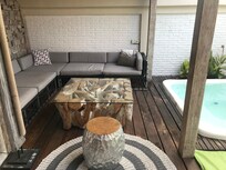 Outside lounge area