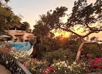 Sunset over the Villa.