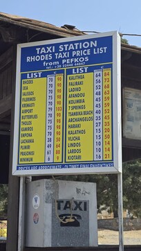 Taxi rates