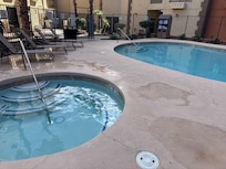 Pool and hot tub area