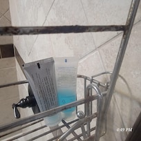 Half bottle of shampoo