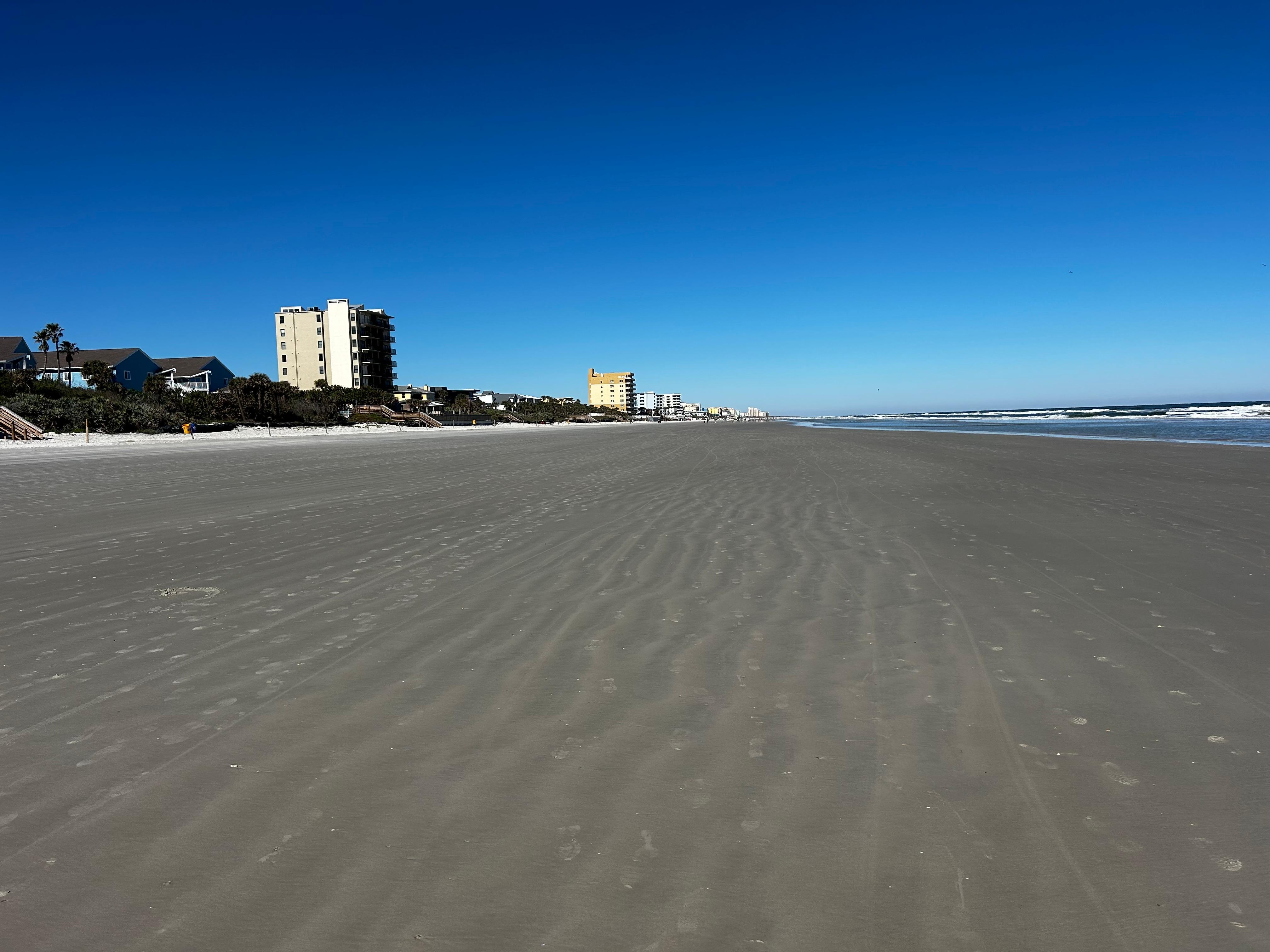 Wide beach on the way to Flagler Ave.