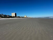 Wide beach on the way to Flagler Ave.