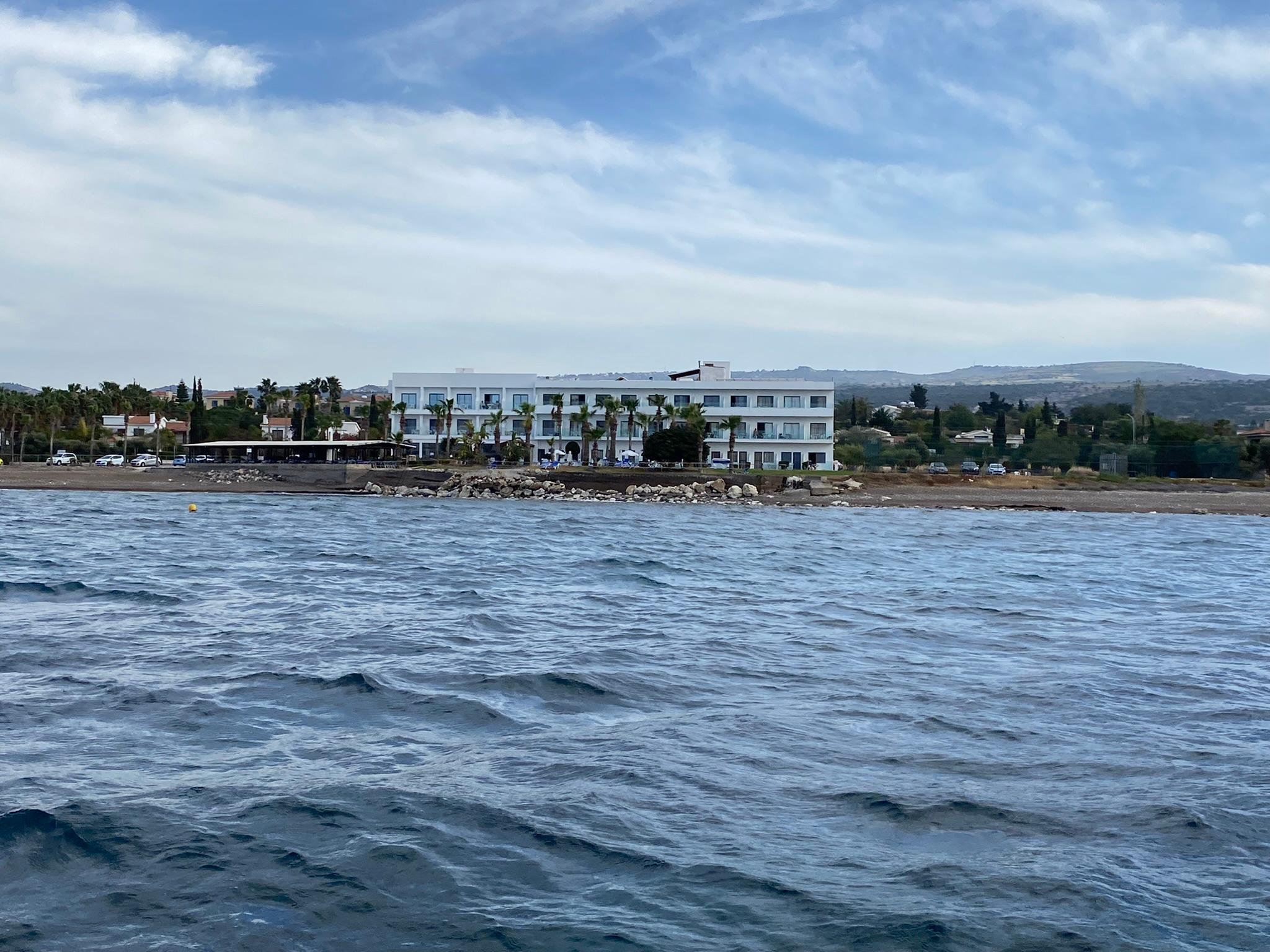 Hotel view from the sea 