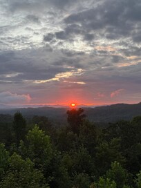 Sunrise during coffee on the back porch!