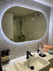 A specific water tap is something I hadn’t seen before in the bathroom.