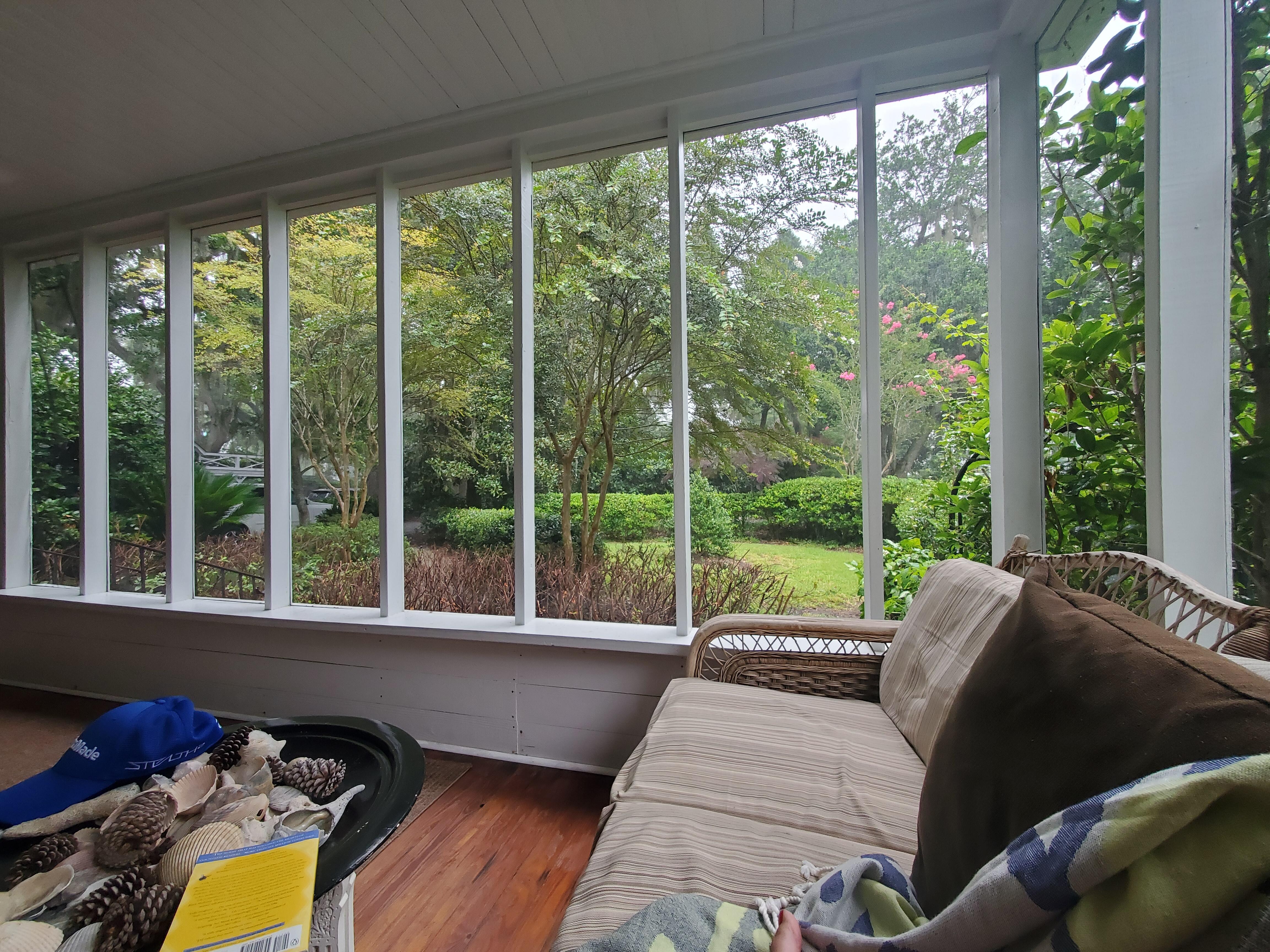 Rainy afternoon napping on the front porch