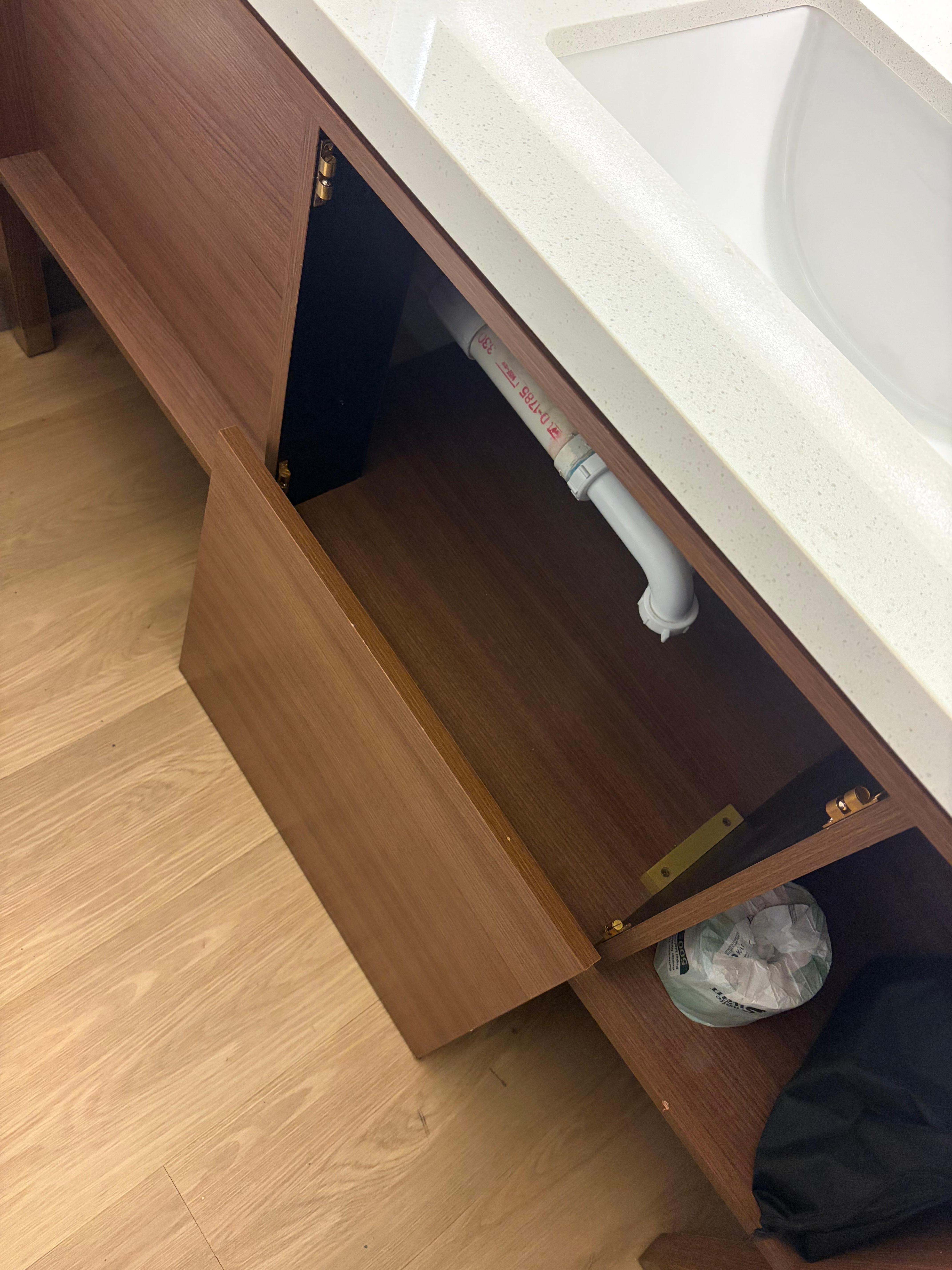 Bathroom sink door broken 