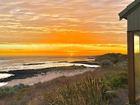 sunset from the kitchen door