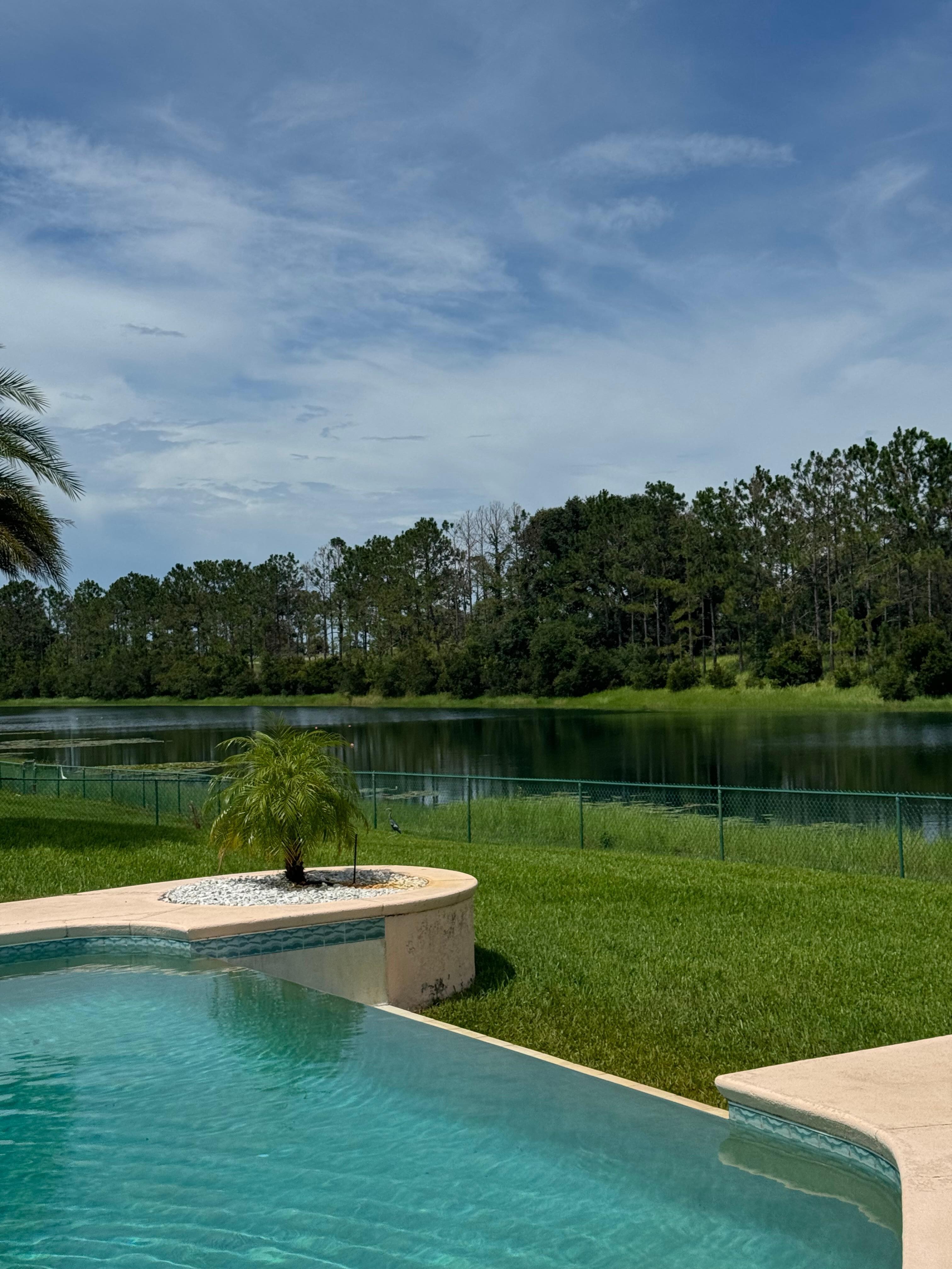View from pool to Lake Denise