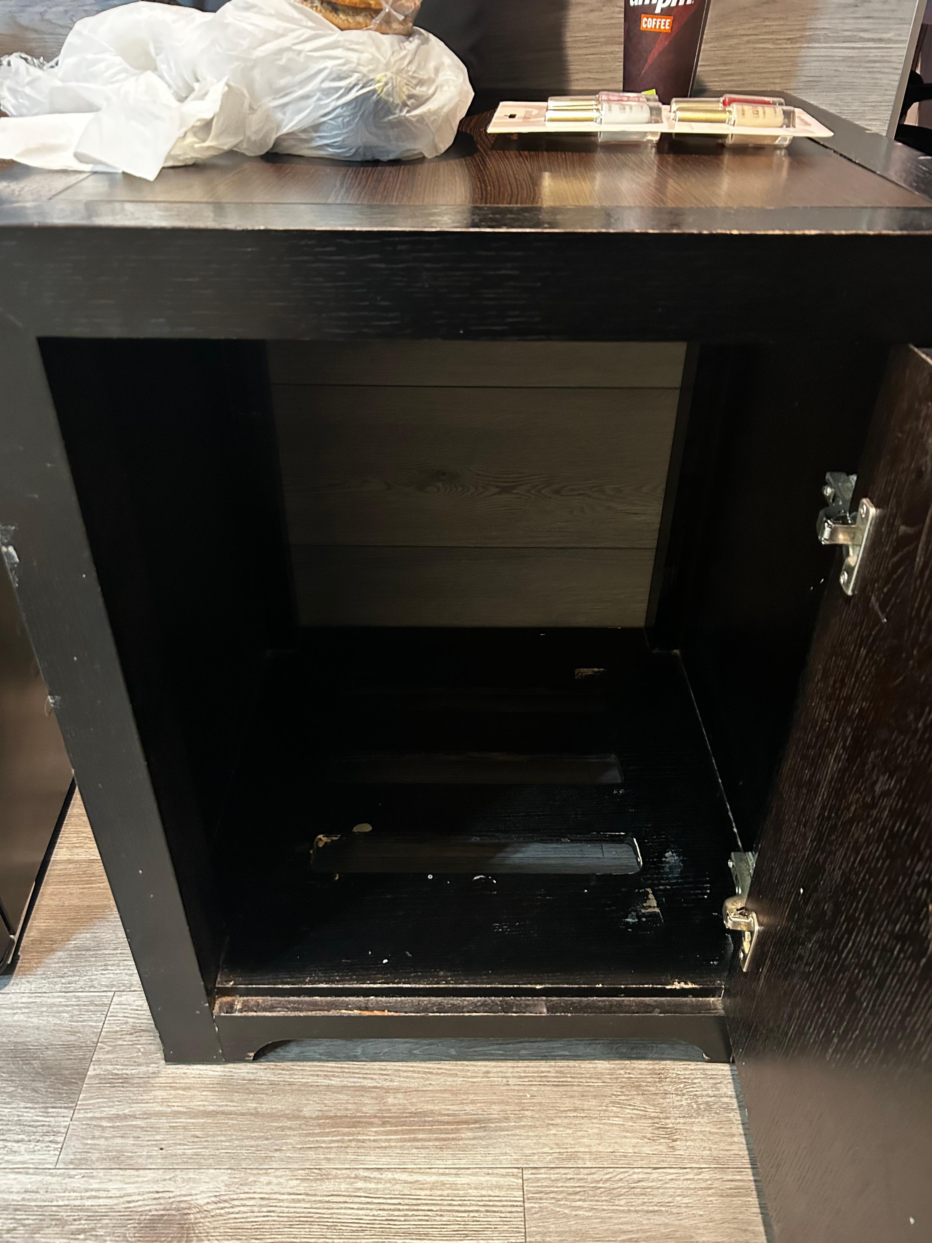 Microwave cabinet minus microwave