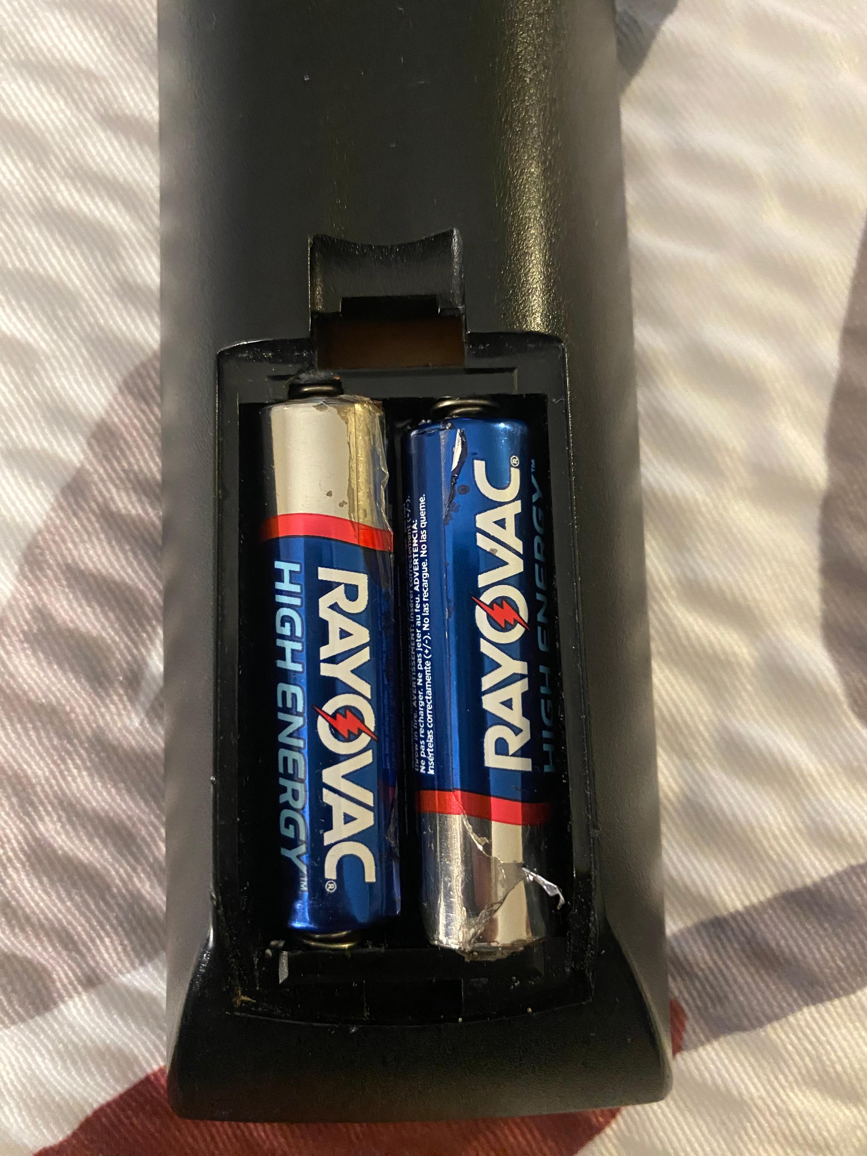 Back of tv remote missing cover