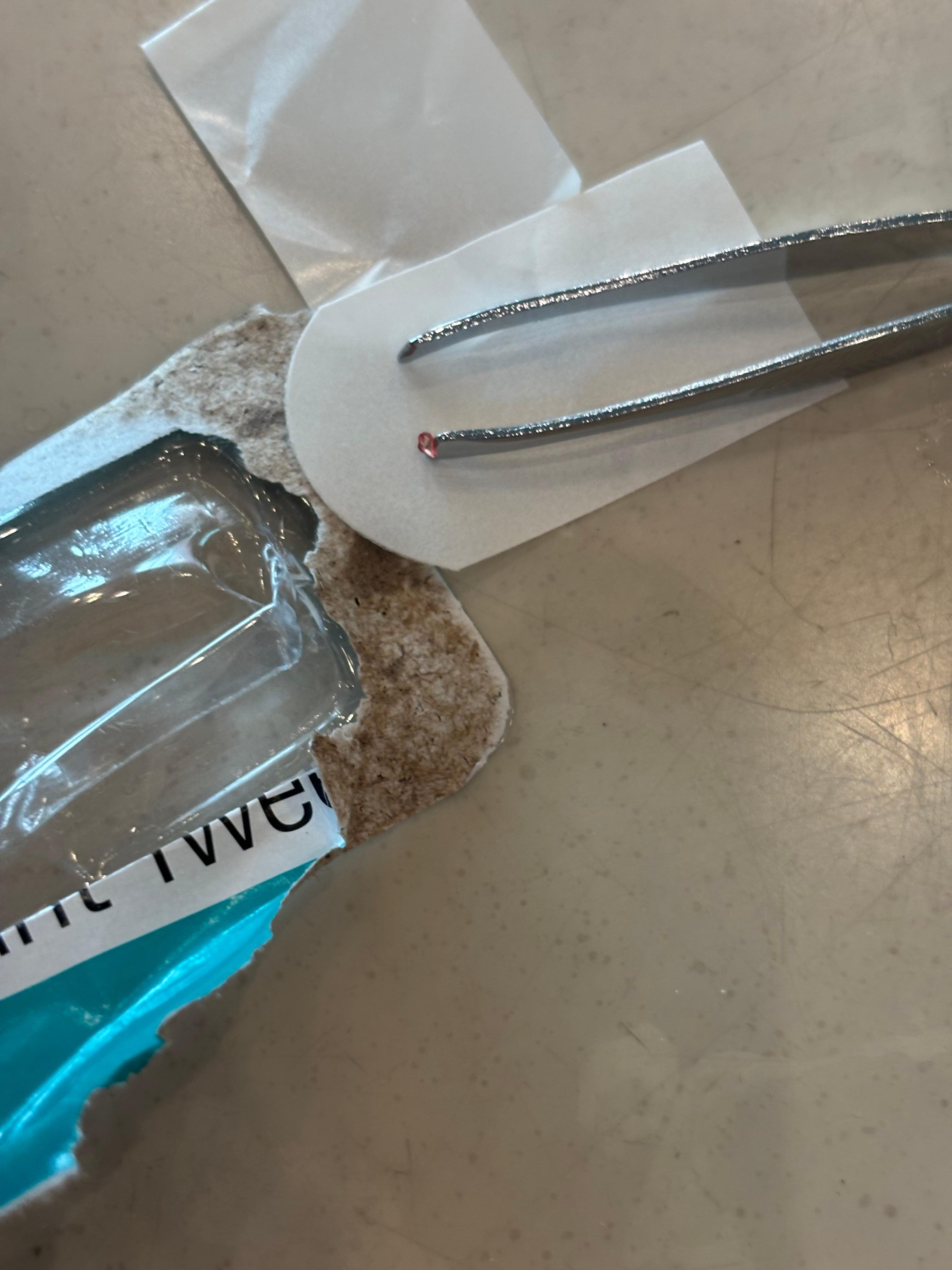 This glass was deep in his foot 