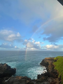 View from the lanai on our first morning.