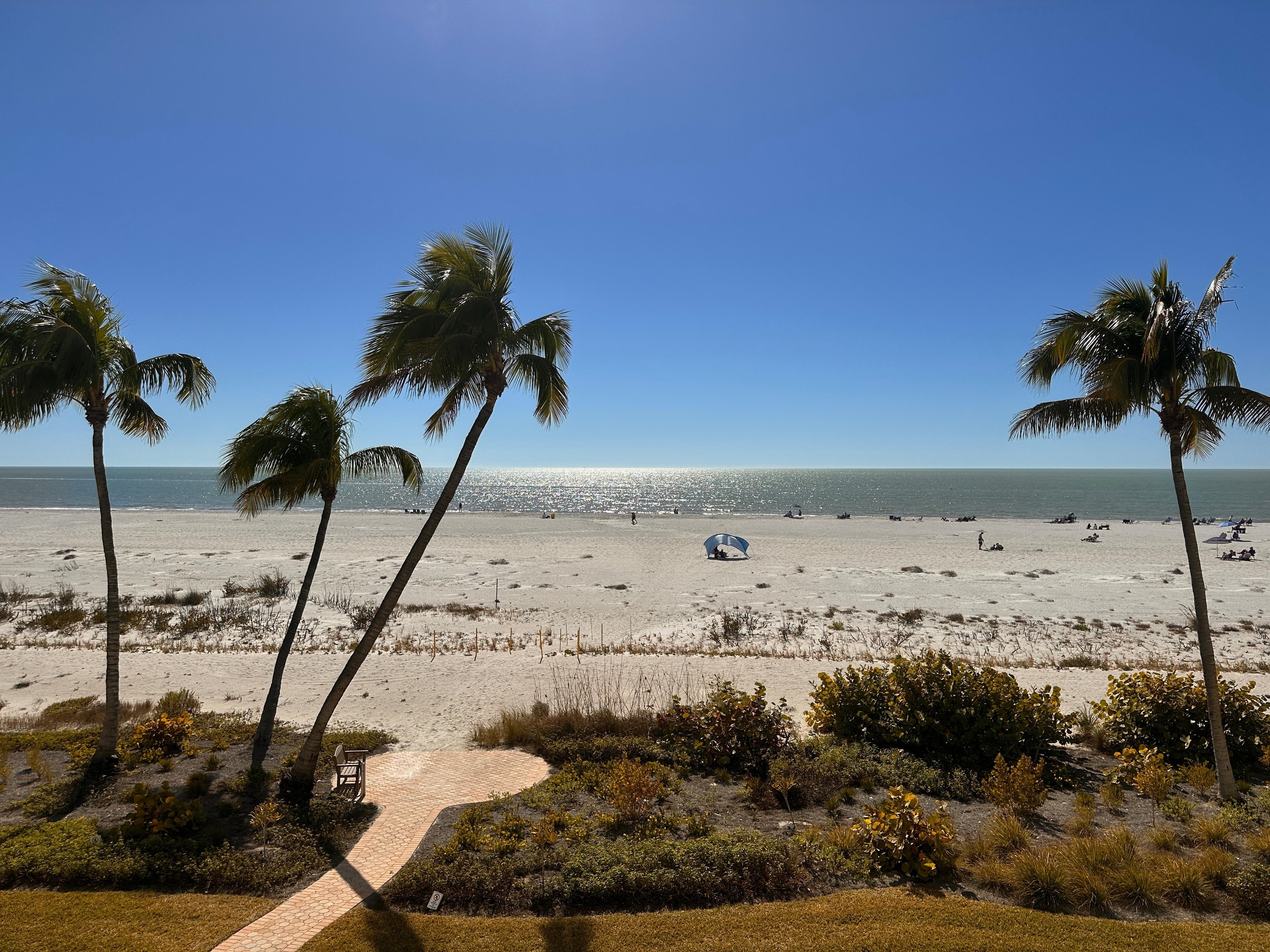 Edge of property to beach