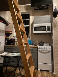 Ladder to the loft bedroom