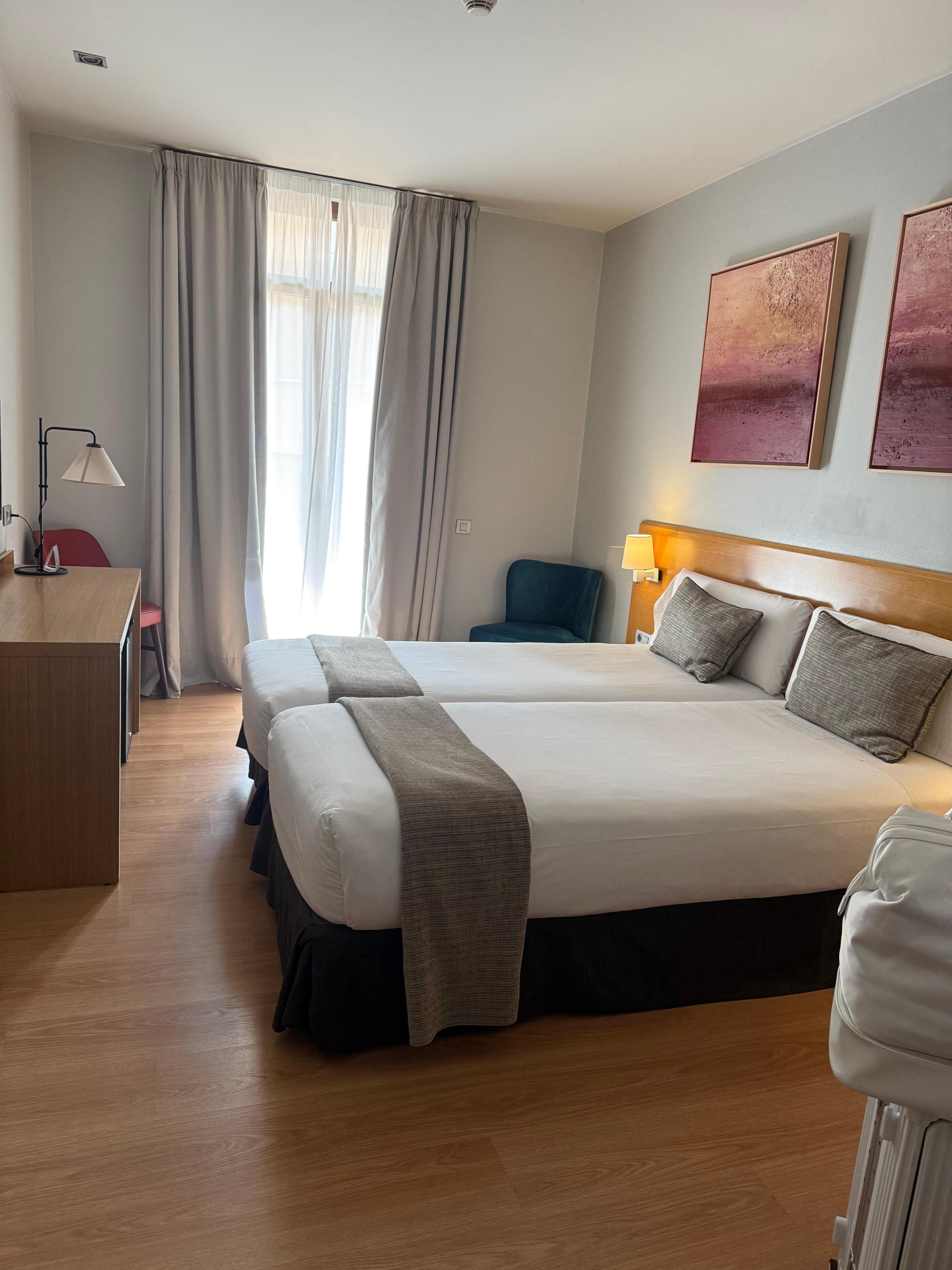 Upon entering the room 