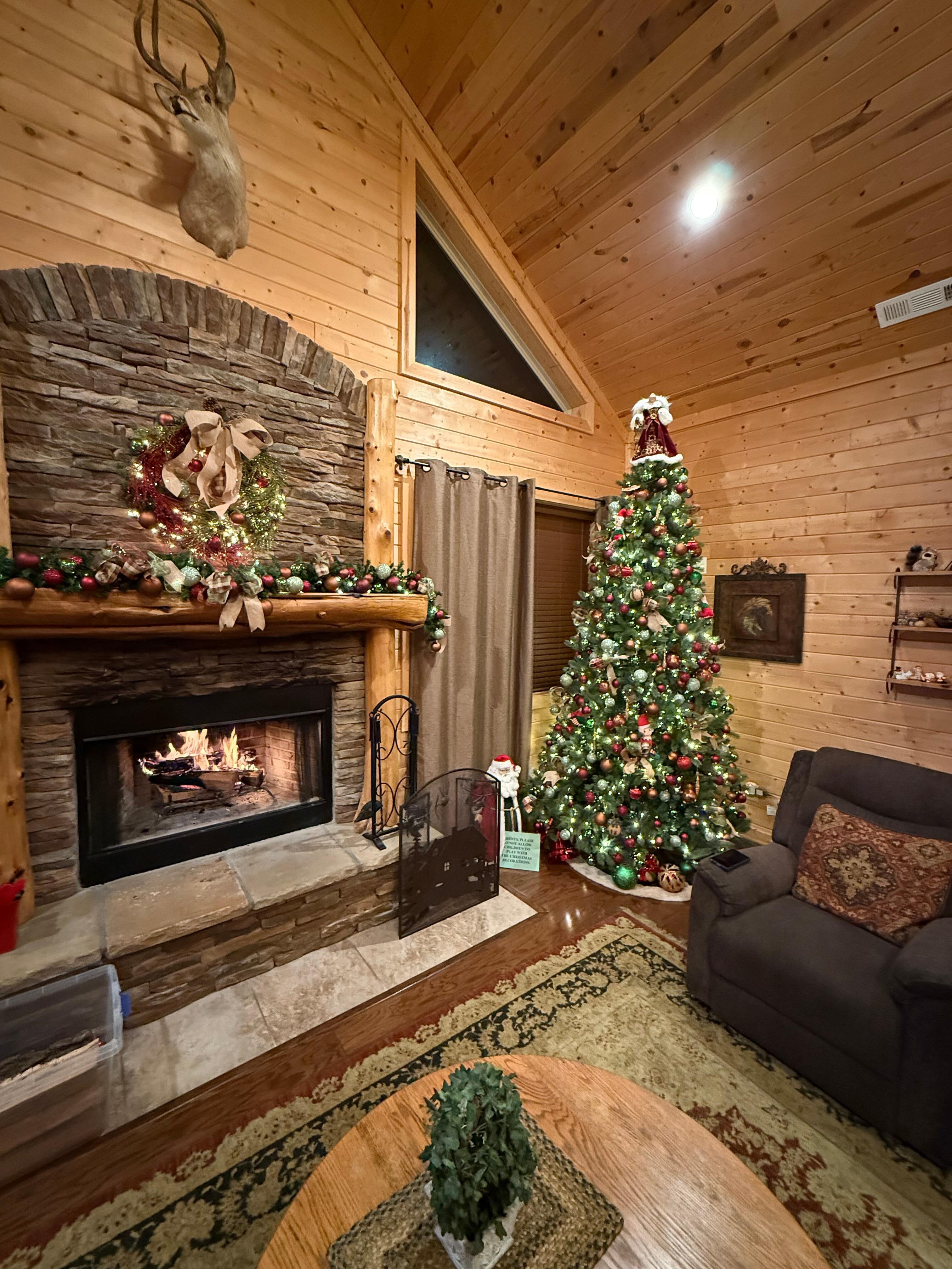 We loved the Christmas decorations and being able to use the fireplace. 