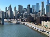 マンハッタンブリッジから見た街並