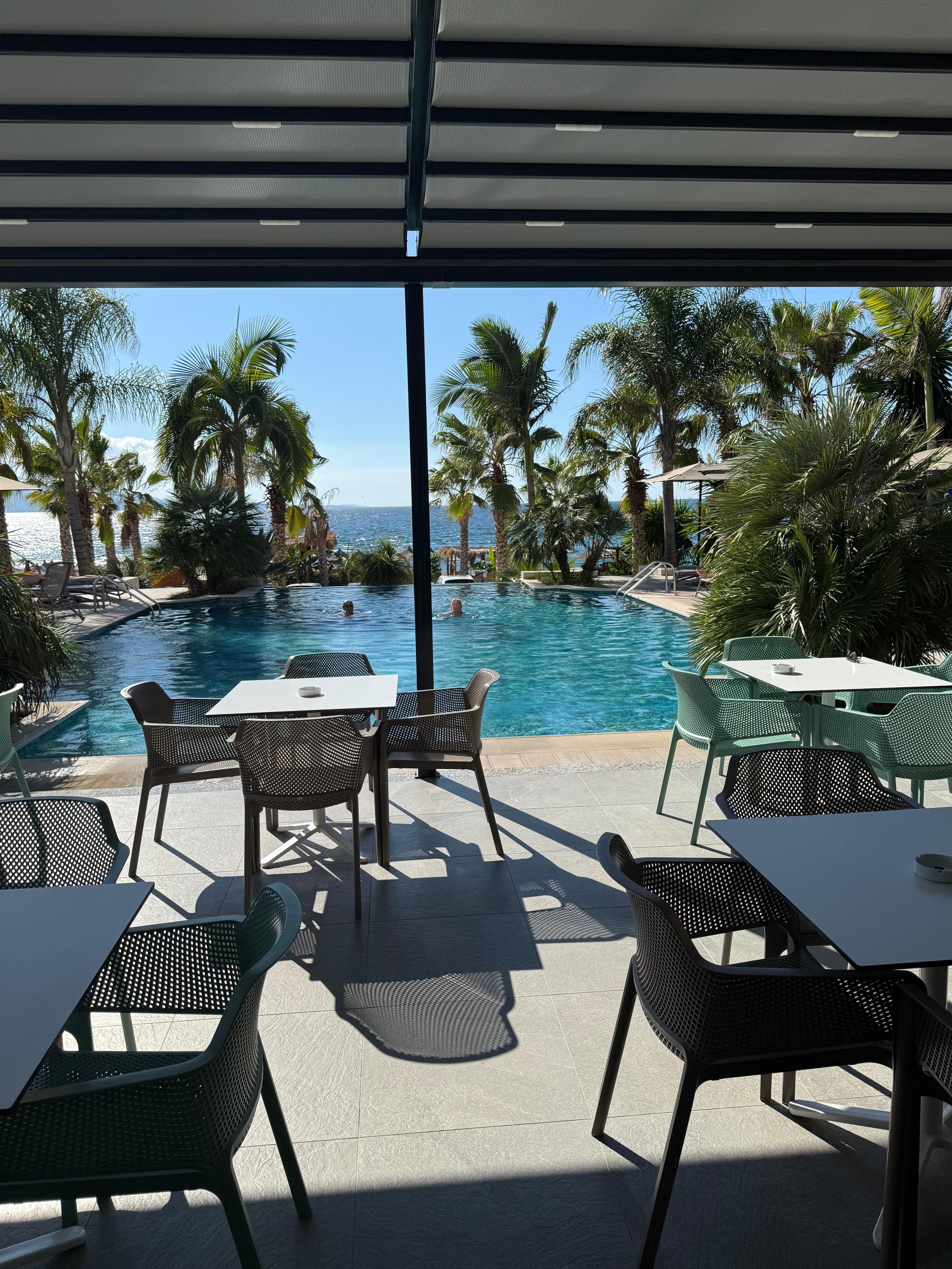 Upon entering the hotel for check in