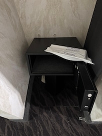 Unbolted room safe.