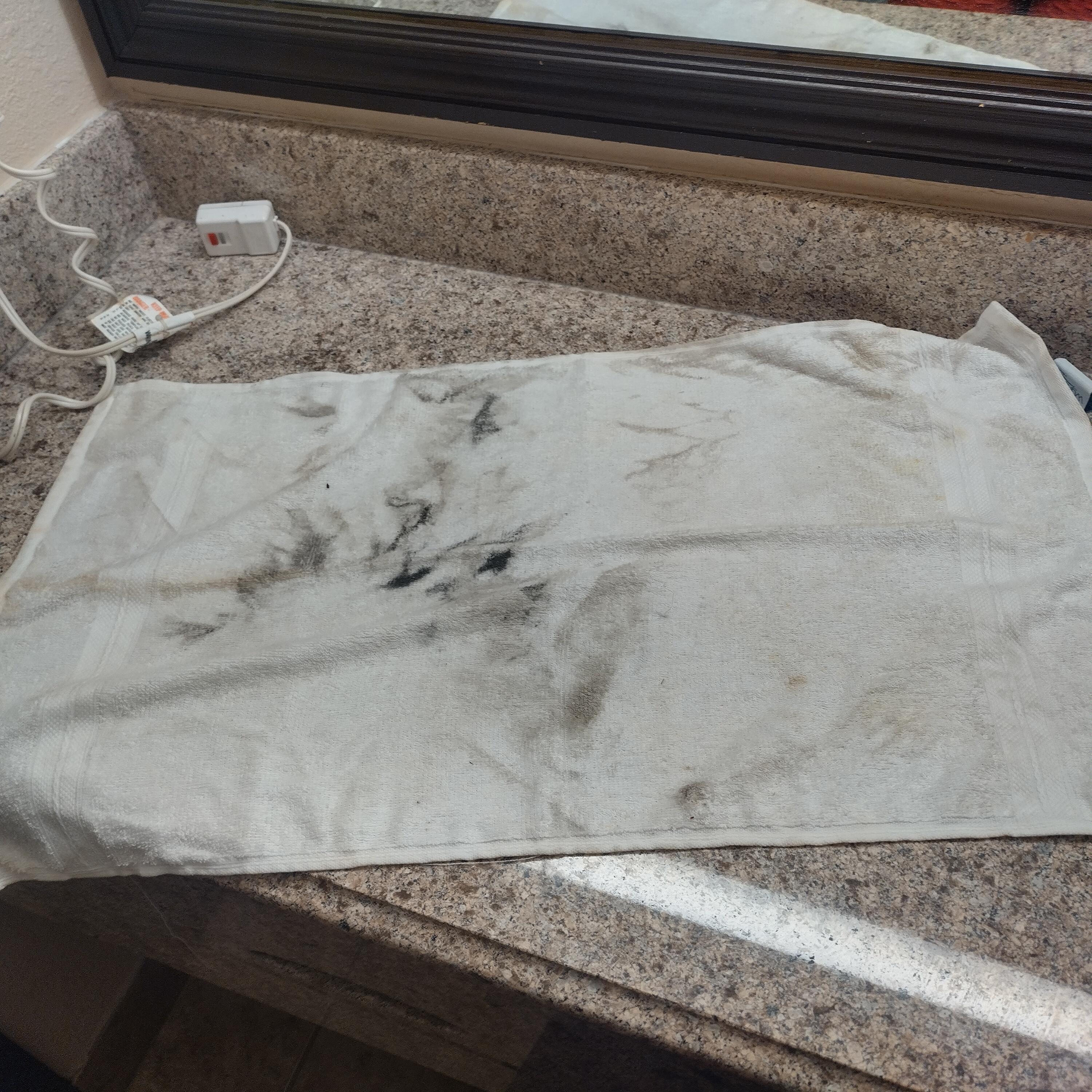 Towel used to clean the room.