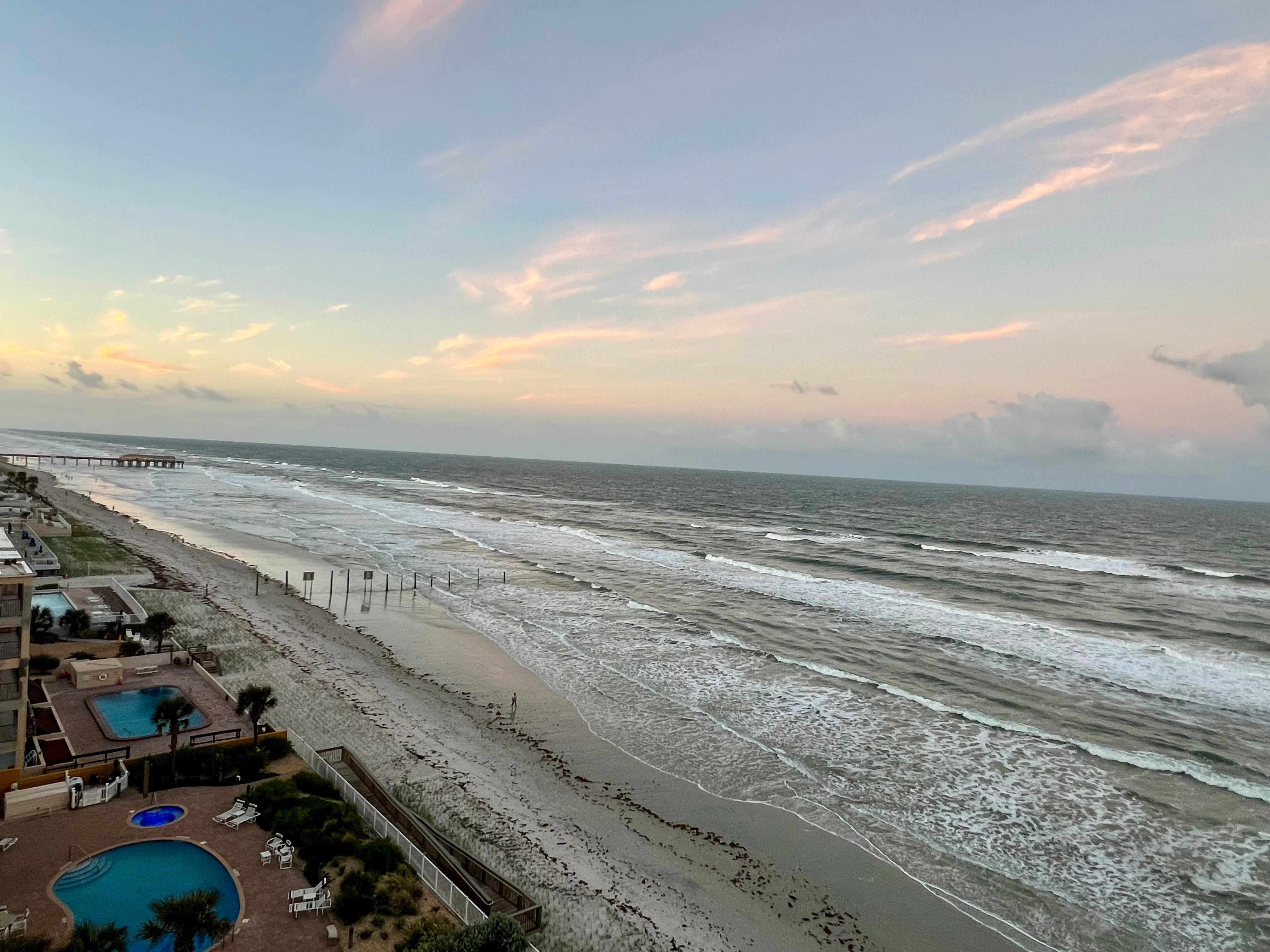 Evening sky over the ocean