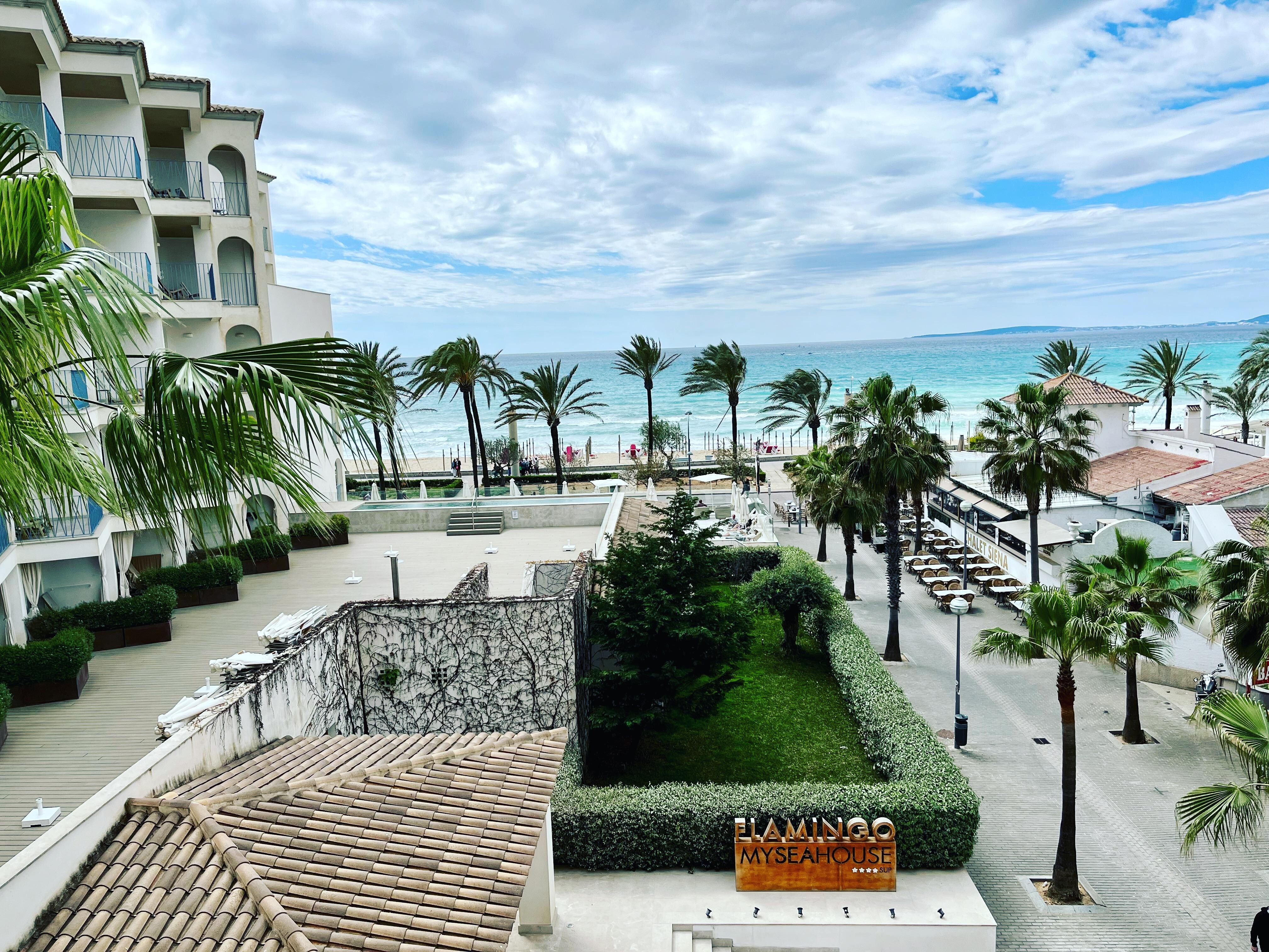 Utsikt fra hotellrommet vårt.