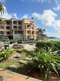 View looking out from balcony