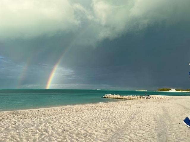 Rainbow from Bahama Beach Club Beach