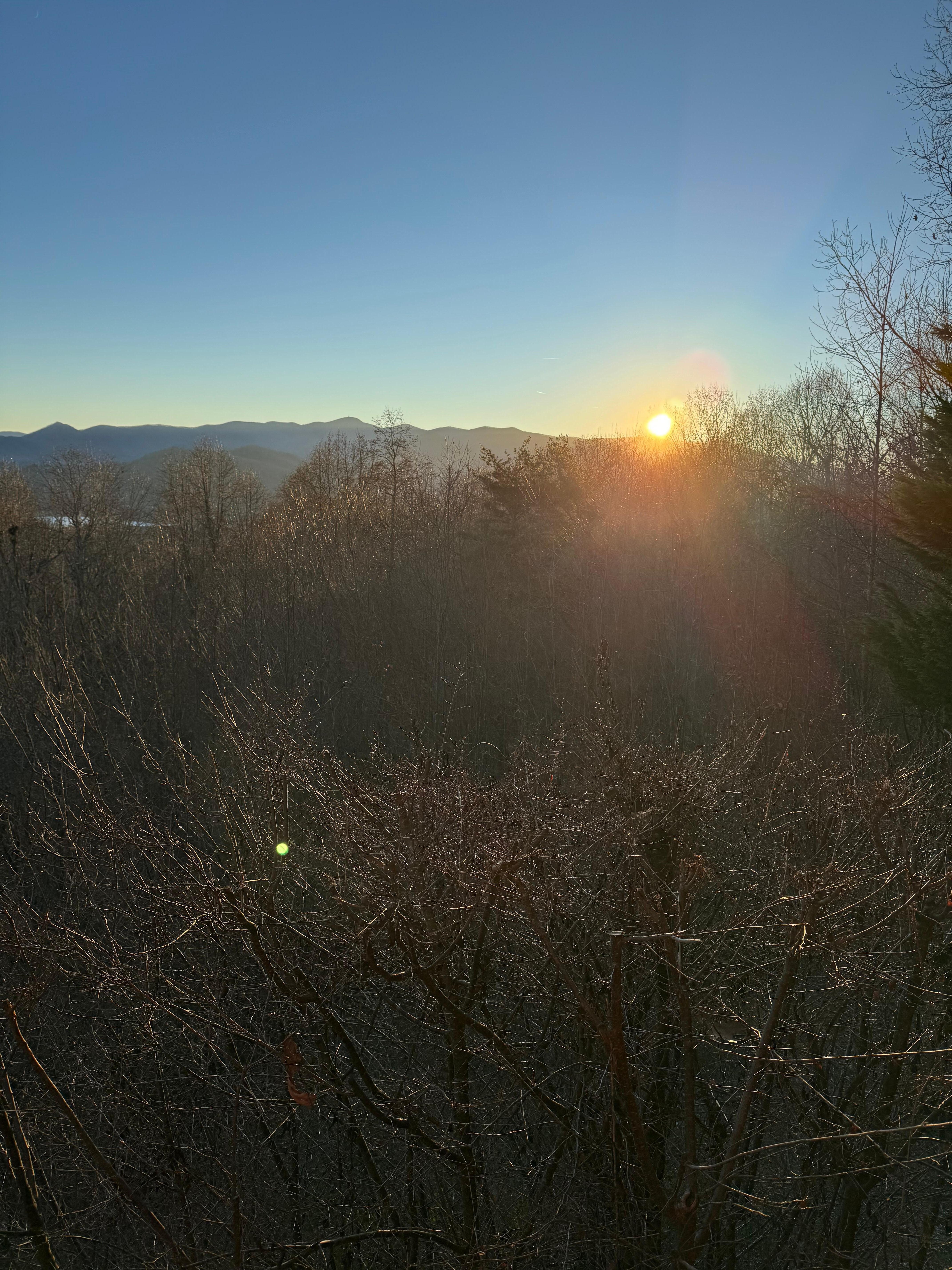 Sunset view from deck