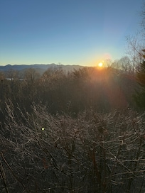 Sunset view from deck