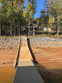 Looking up at the house from the dock.