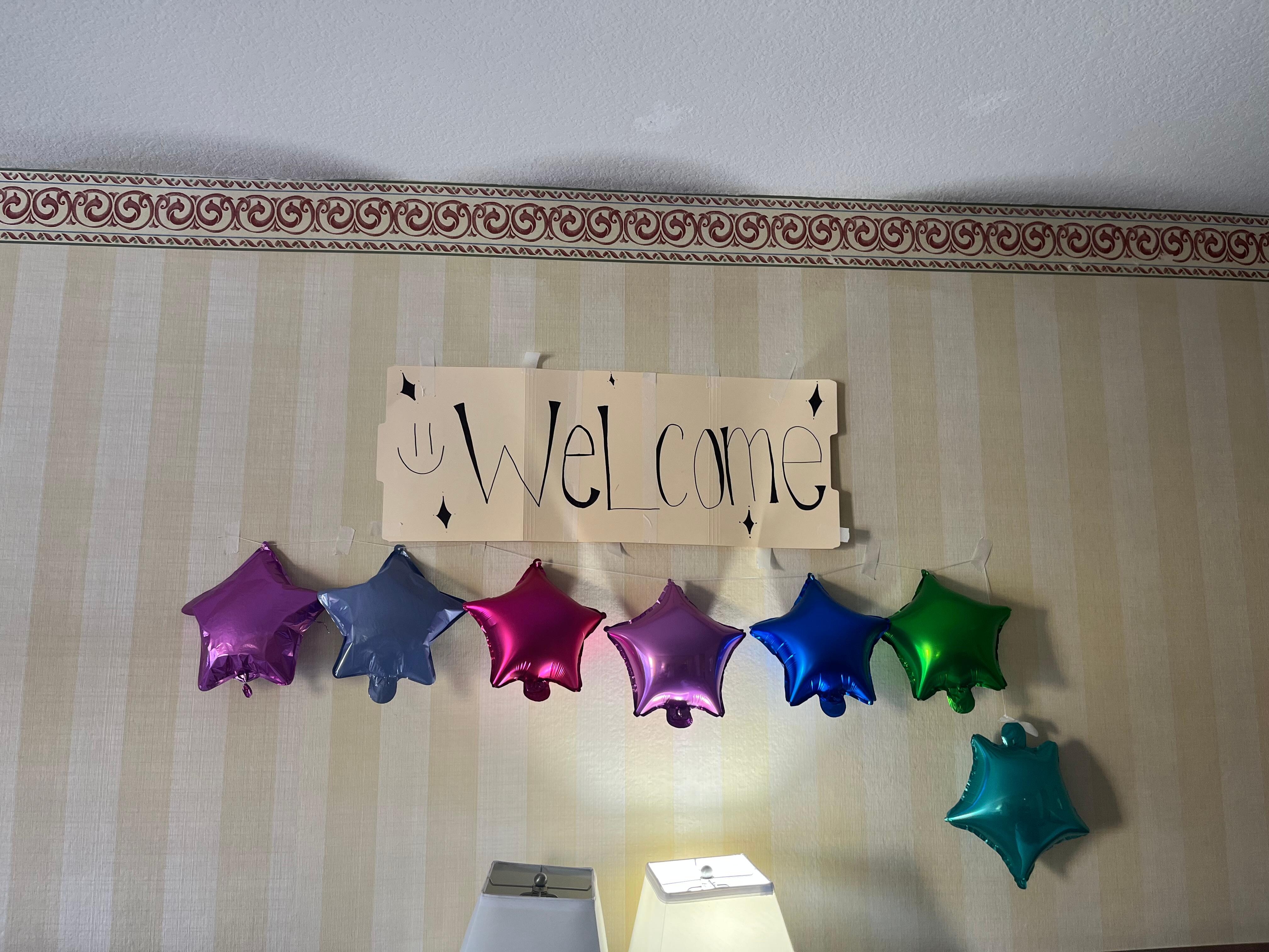 Welcome sign. We felt like it may be hiding something  but it wasn’t. 