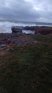 On arrival, during a storm, the waves were amazing!