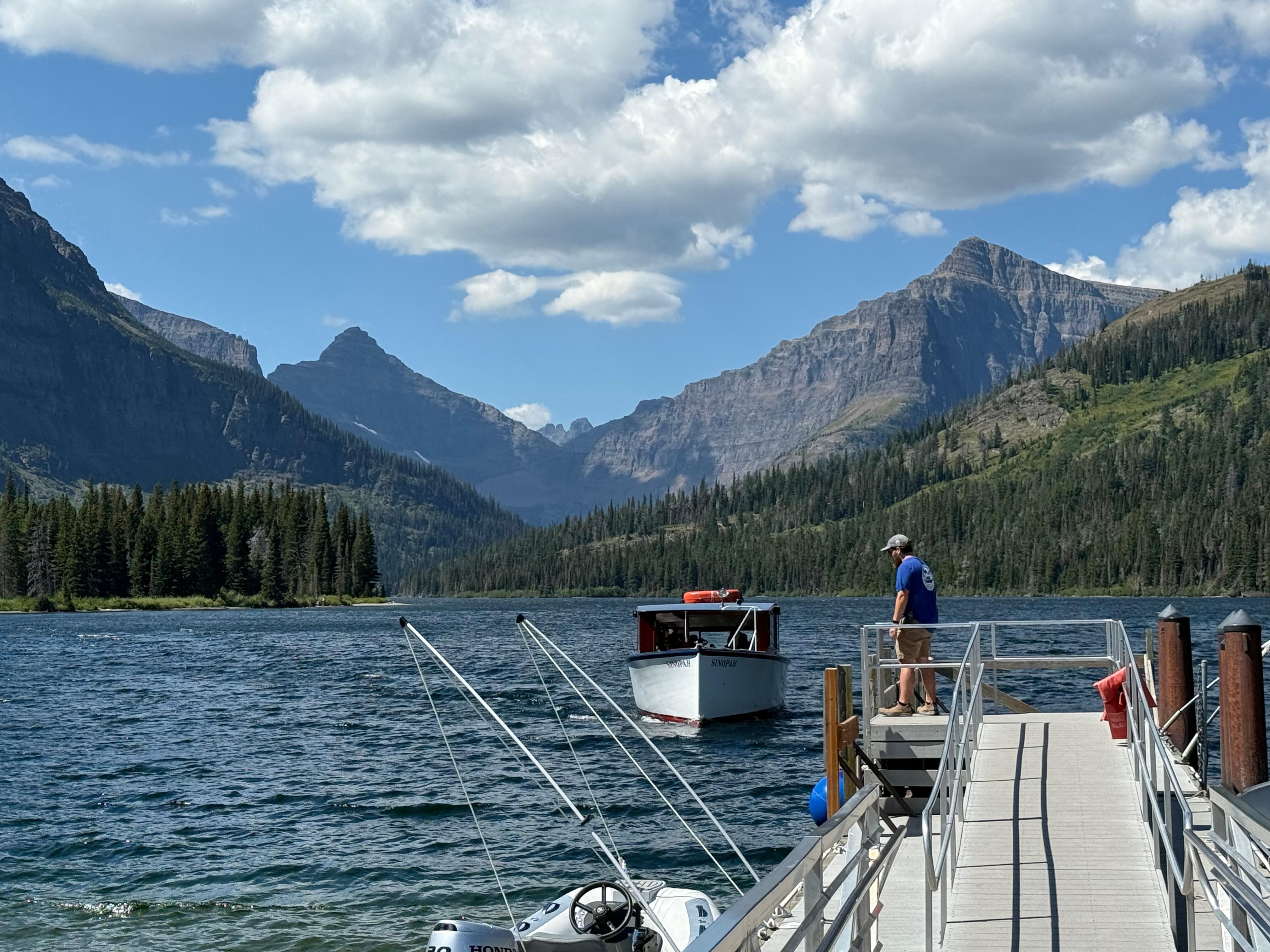 Two Medicine Lake boat tour on the Sinopah