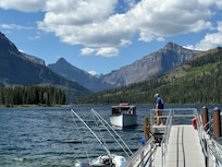 Two Medicine Lake boat tour on the Sinopah