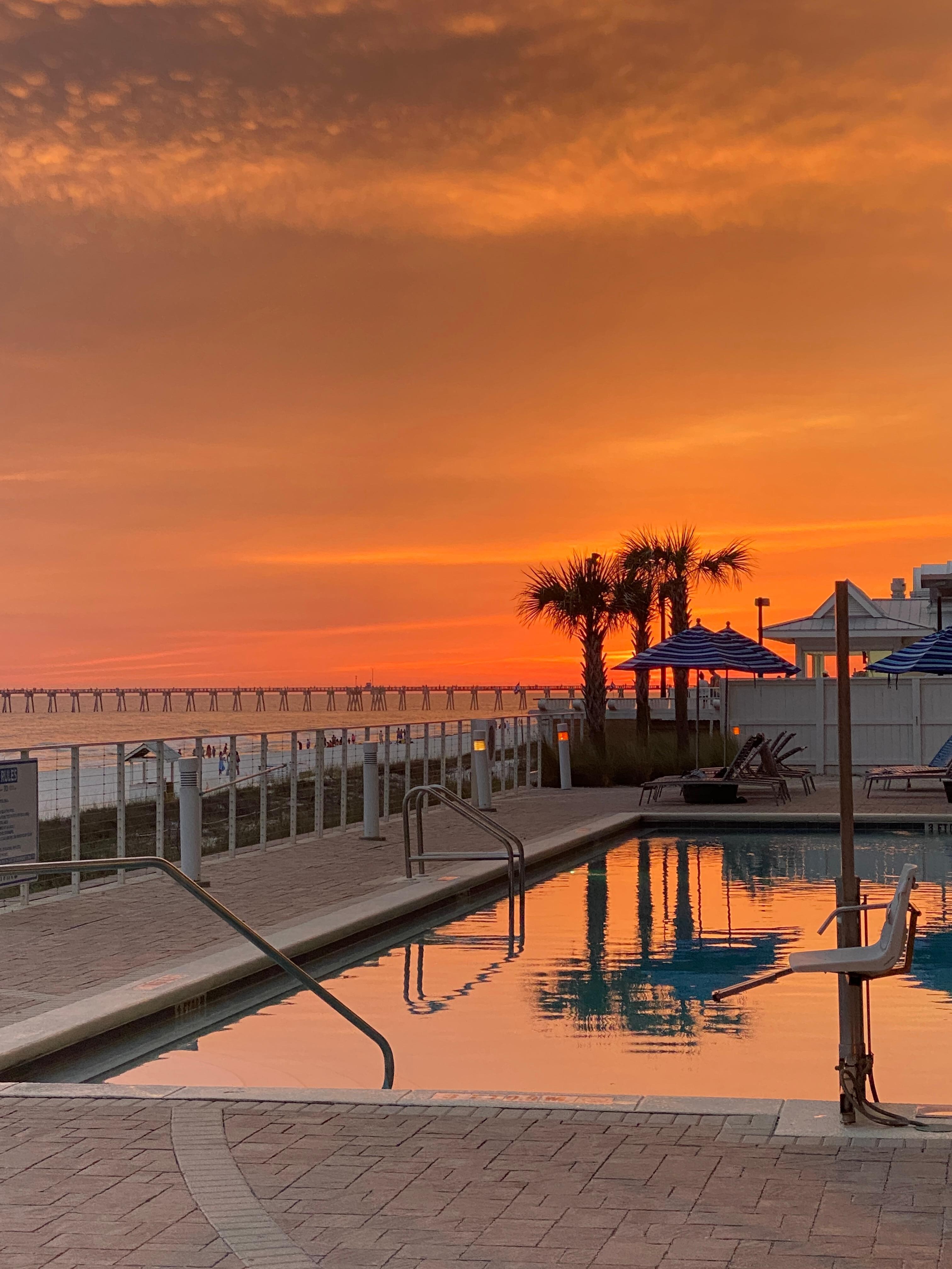 Beautiful sunset view on the beach! 