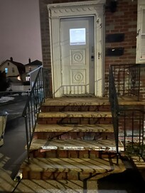 Front door with steps