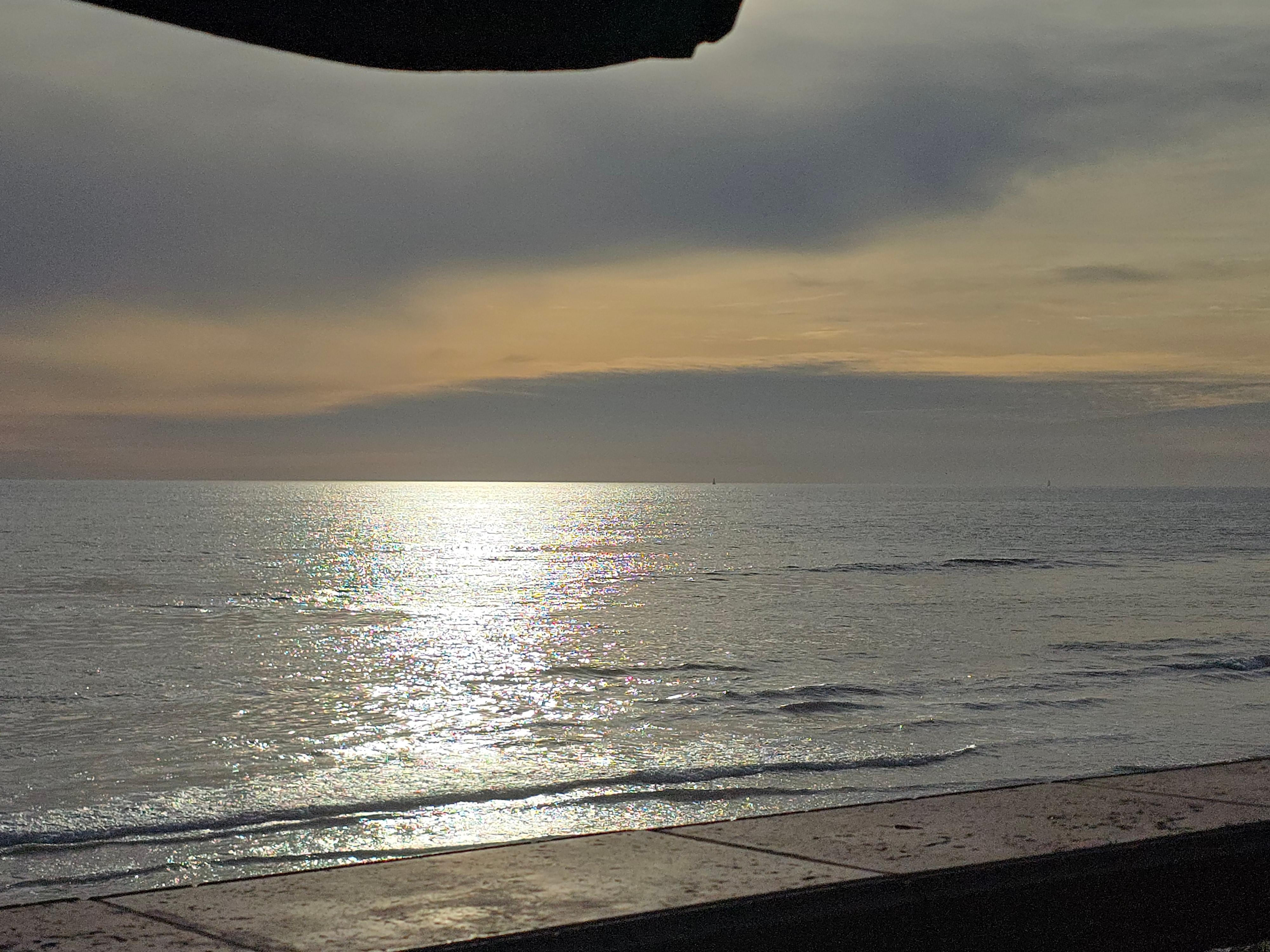 Sun going down feom porch