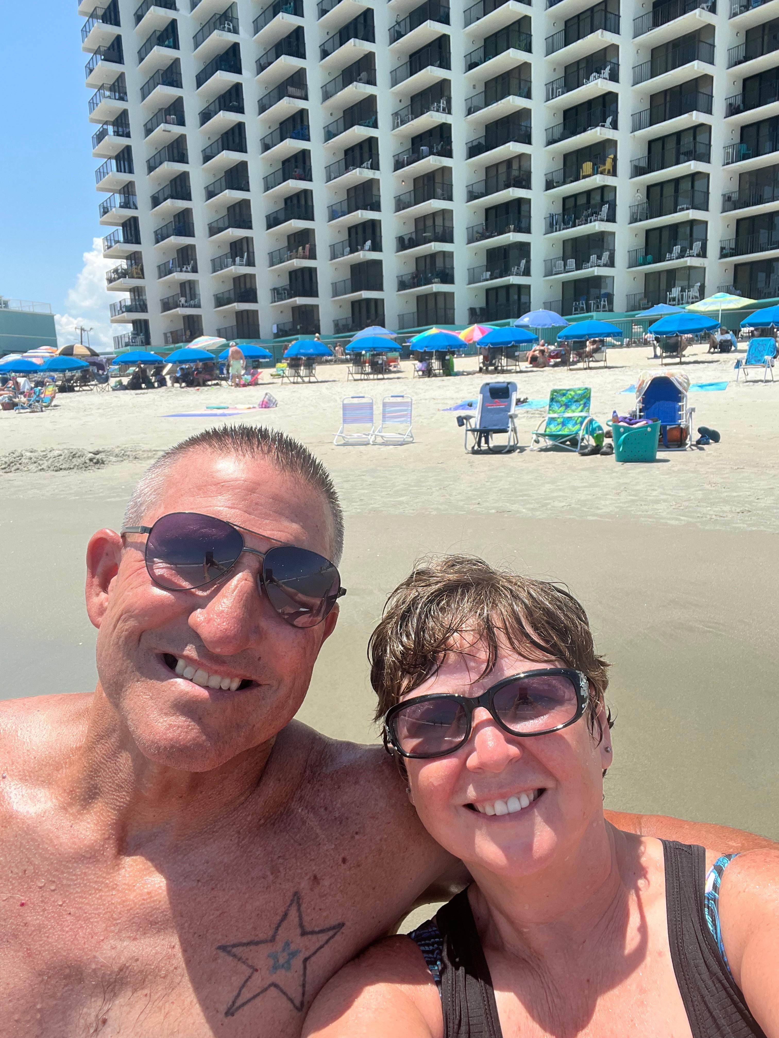 Relaxing at the beach
