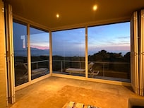 Sunset view of beach and ocean