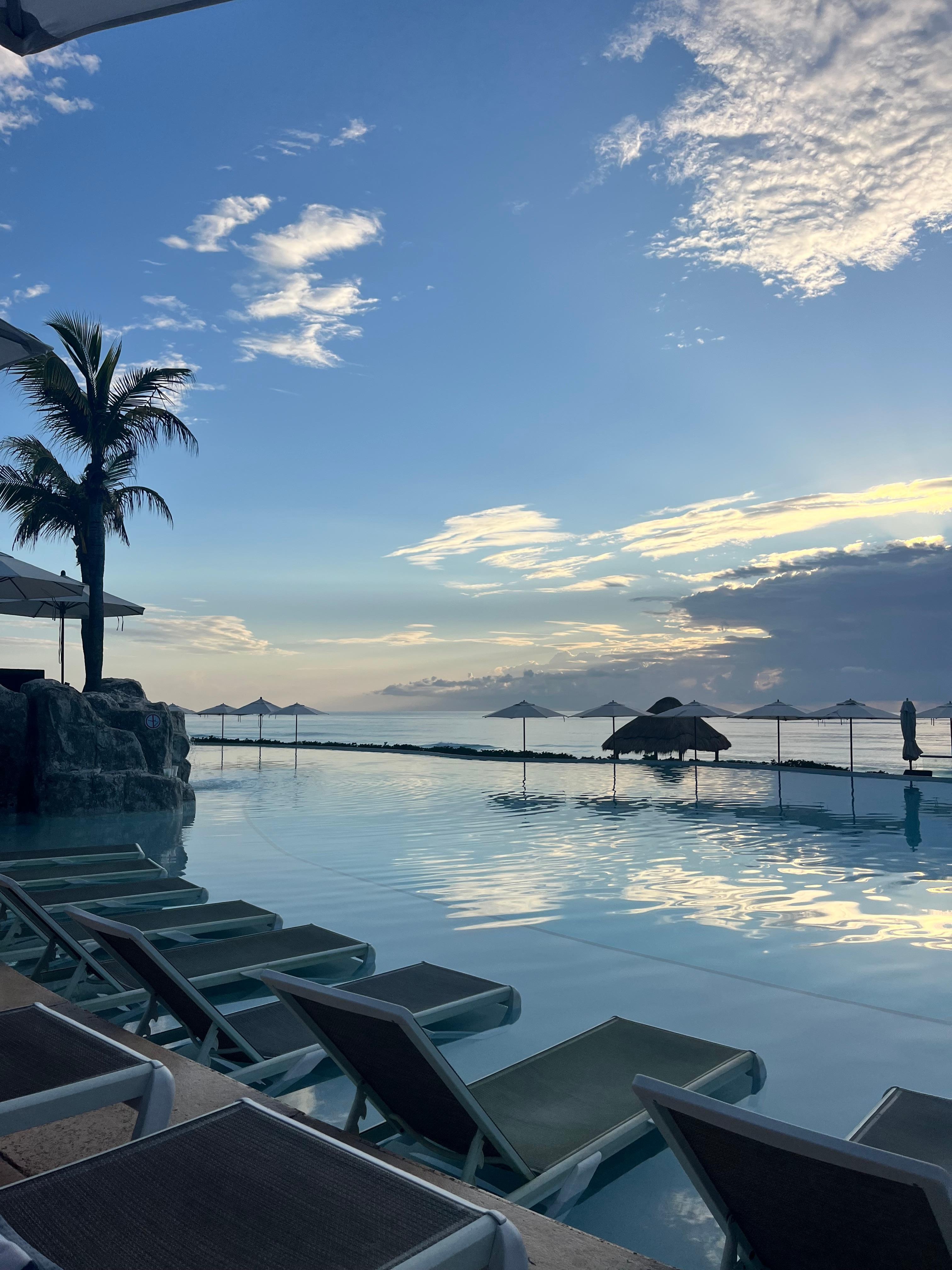 Sunrise pool view