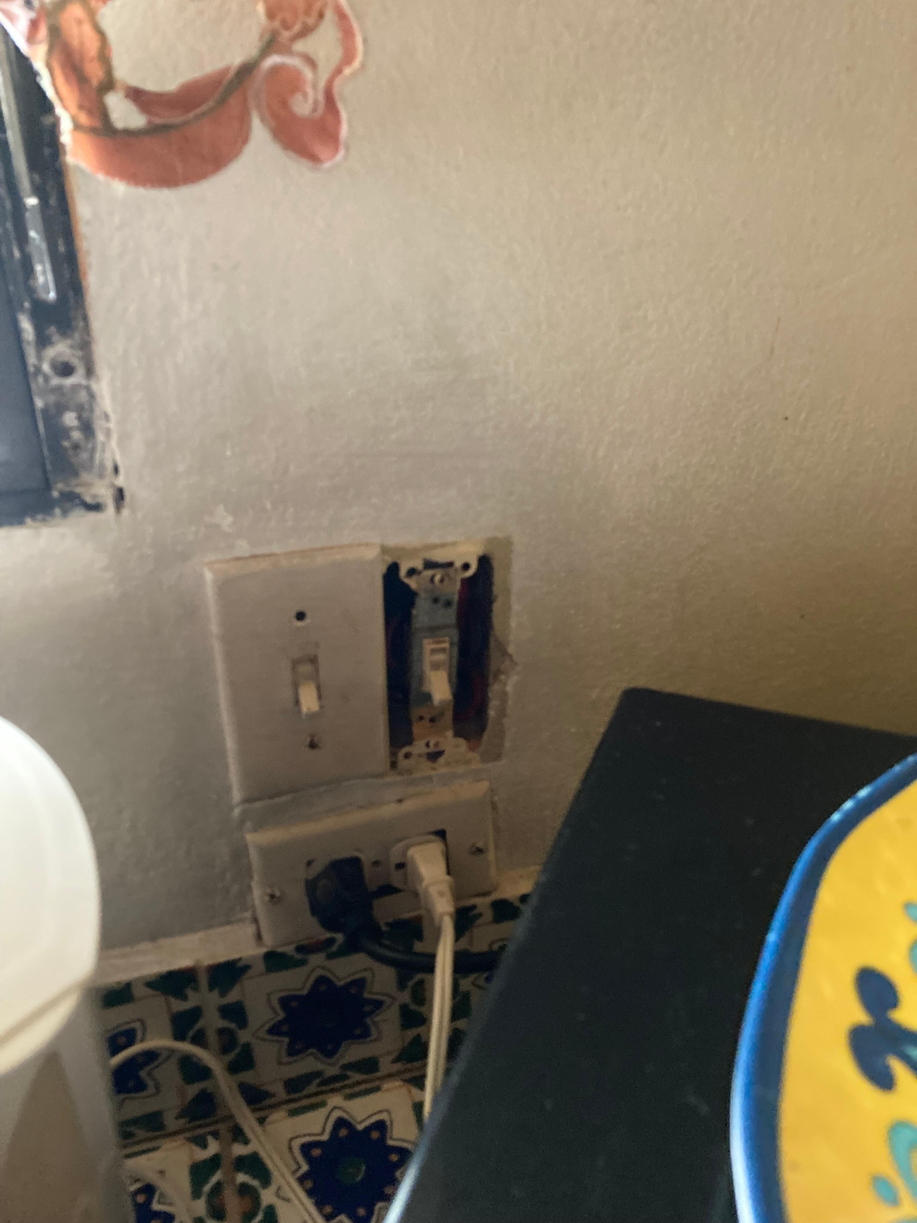 No covers on electric outlet