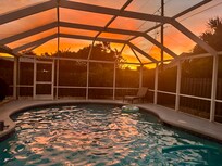 Sunset from the pool