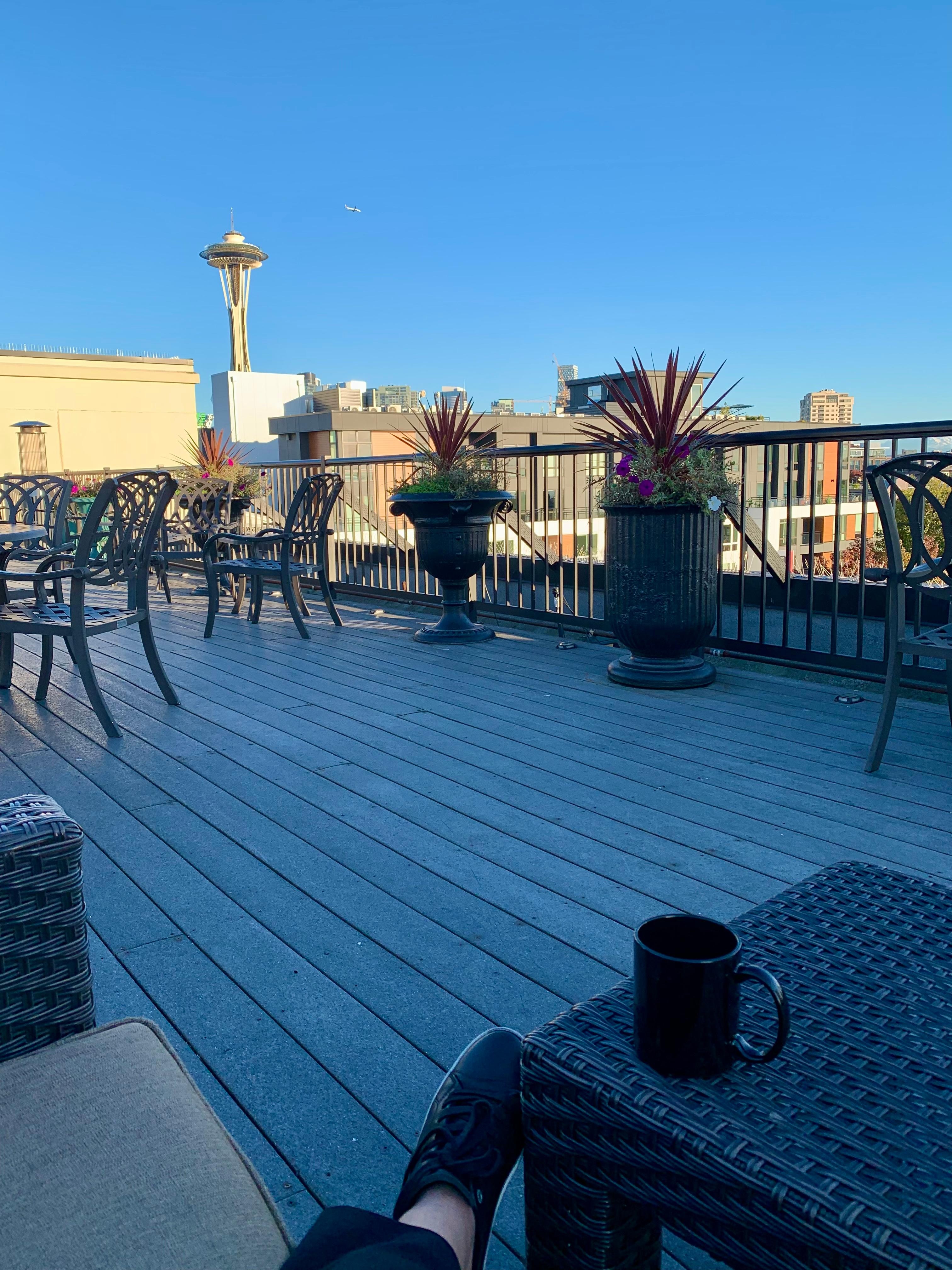 Takterrassen var öppen,för alla boenden.