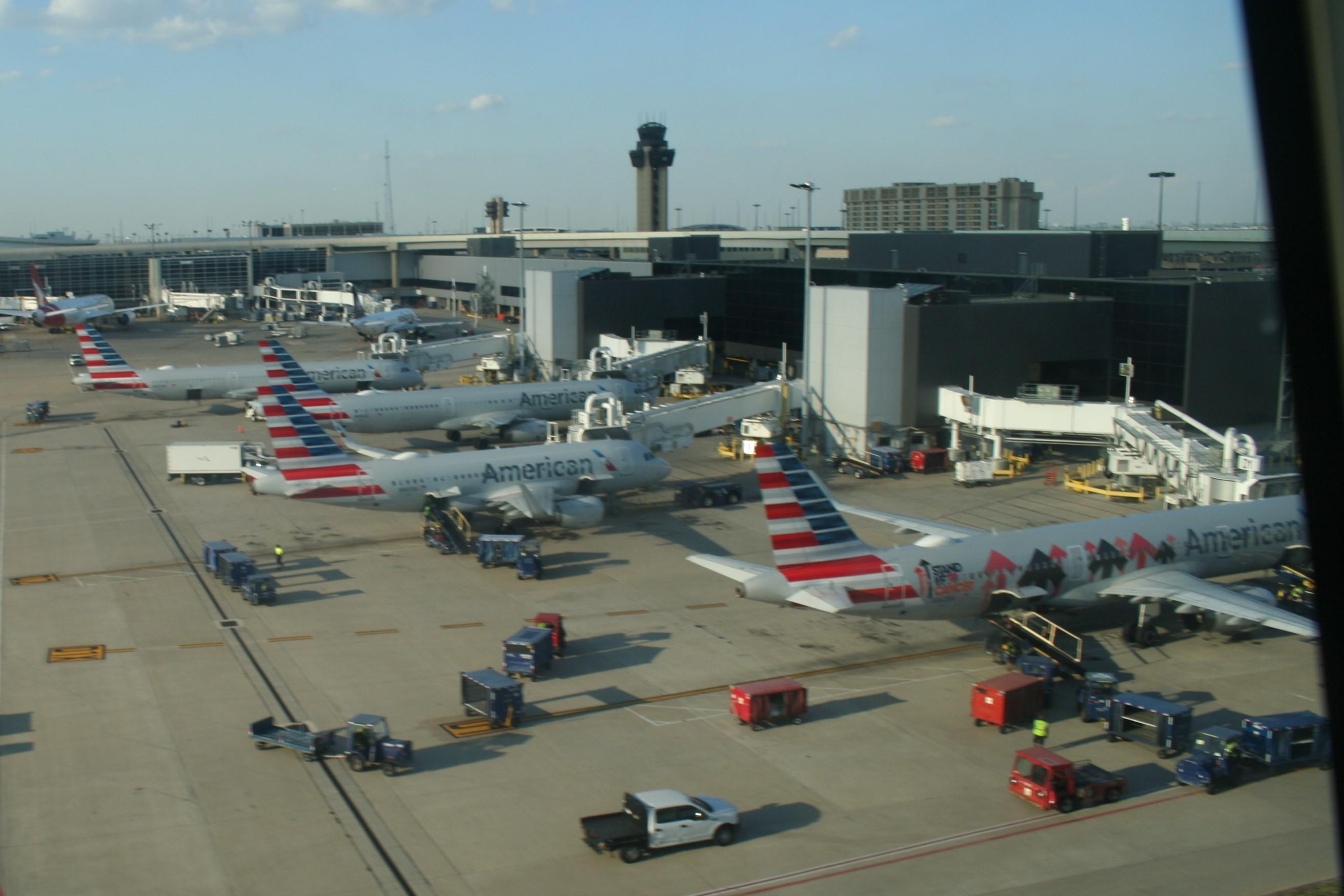 Very busy DFW airport. Terminal D