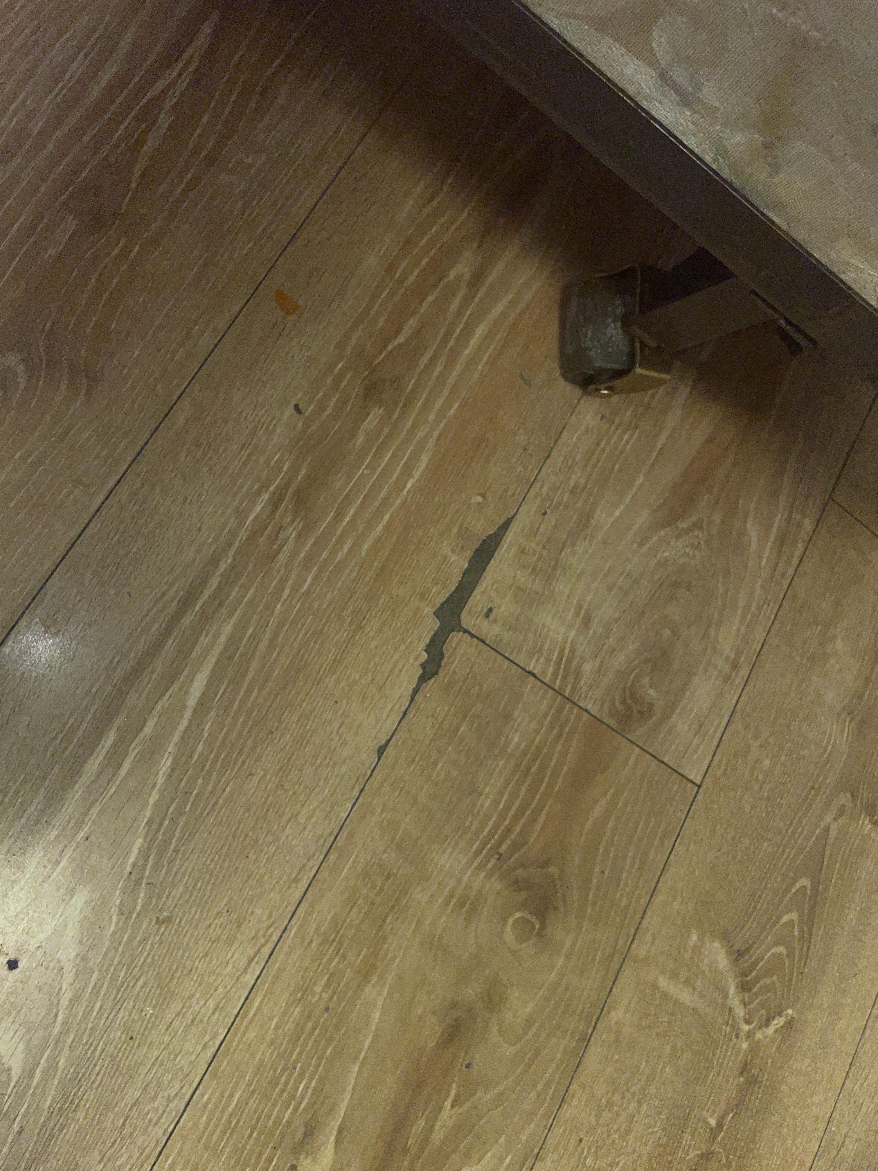 Huge chunks of floooring missing