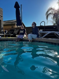 Pool was warm even at 8 am!