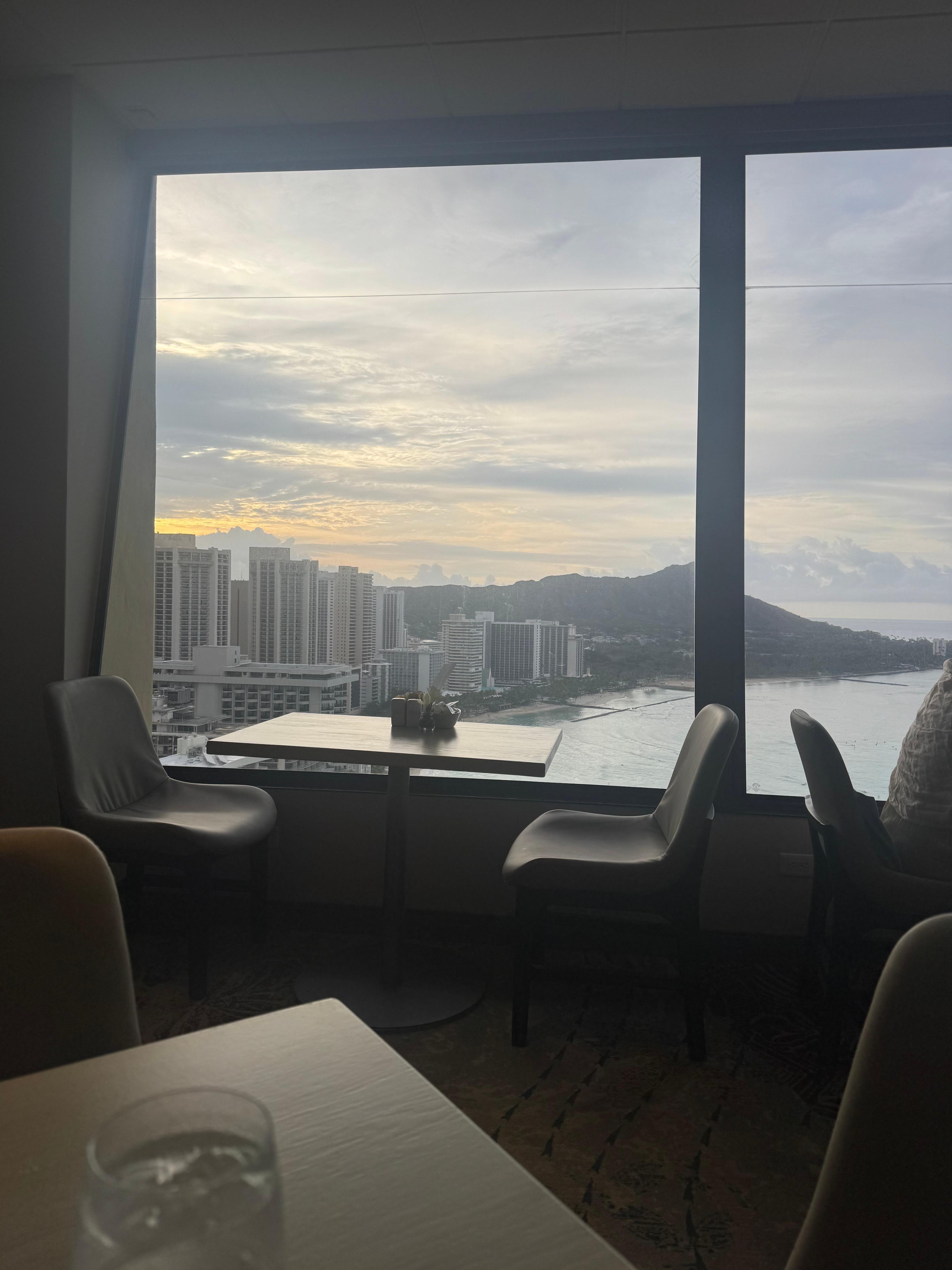 Breakfast view at Kai Market - pricey but delicious. 